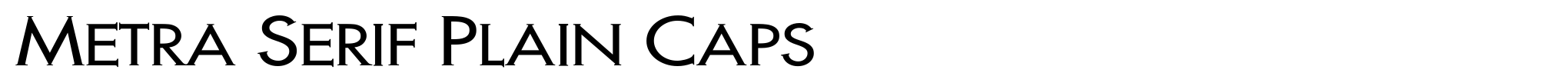 Metra Serif Plain Caps image